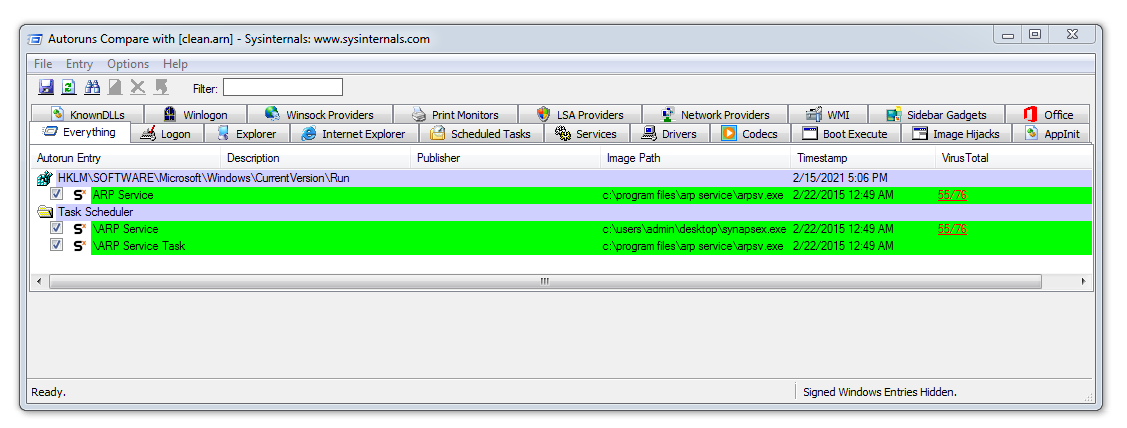 clean install compare