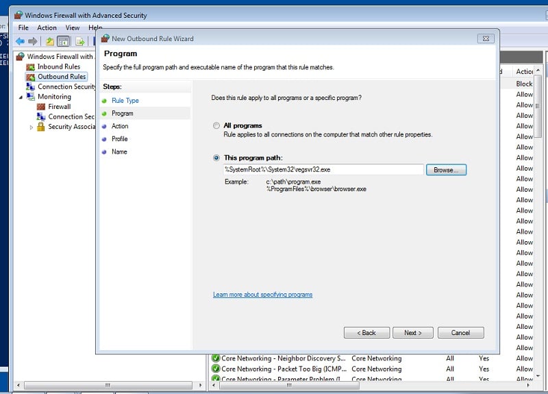 windows firewall example