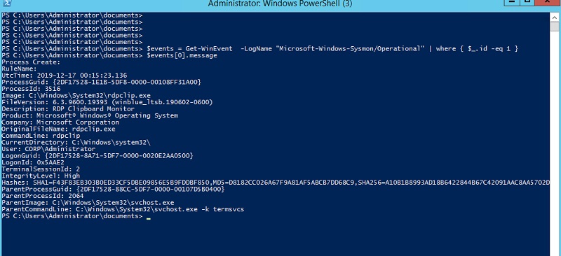 Sysmon log to JSON.