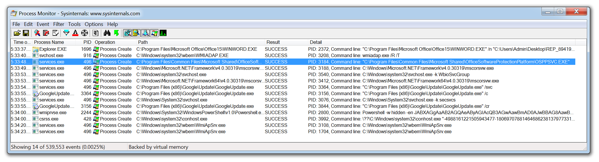 capture d’écran de l’utilisation de l’outil d’analyse des malwares PeStudio