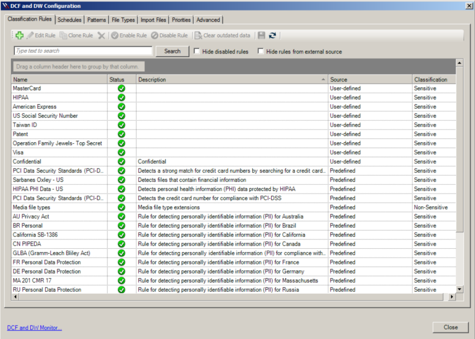 Data Transport Engine Classification