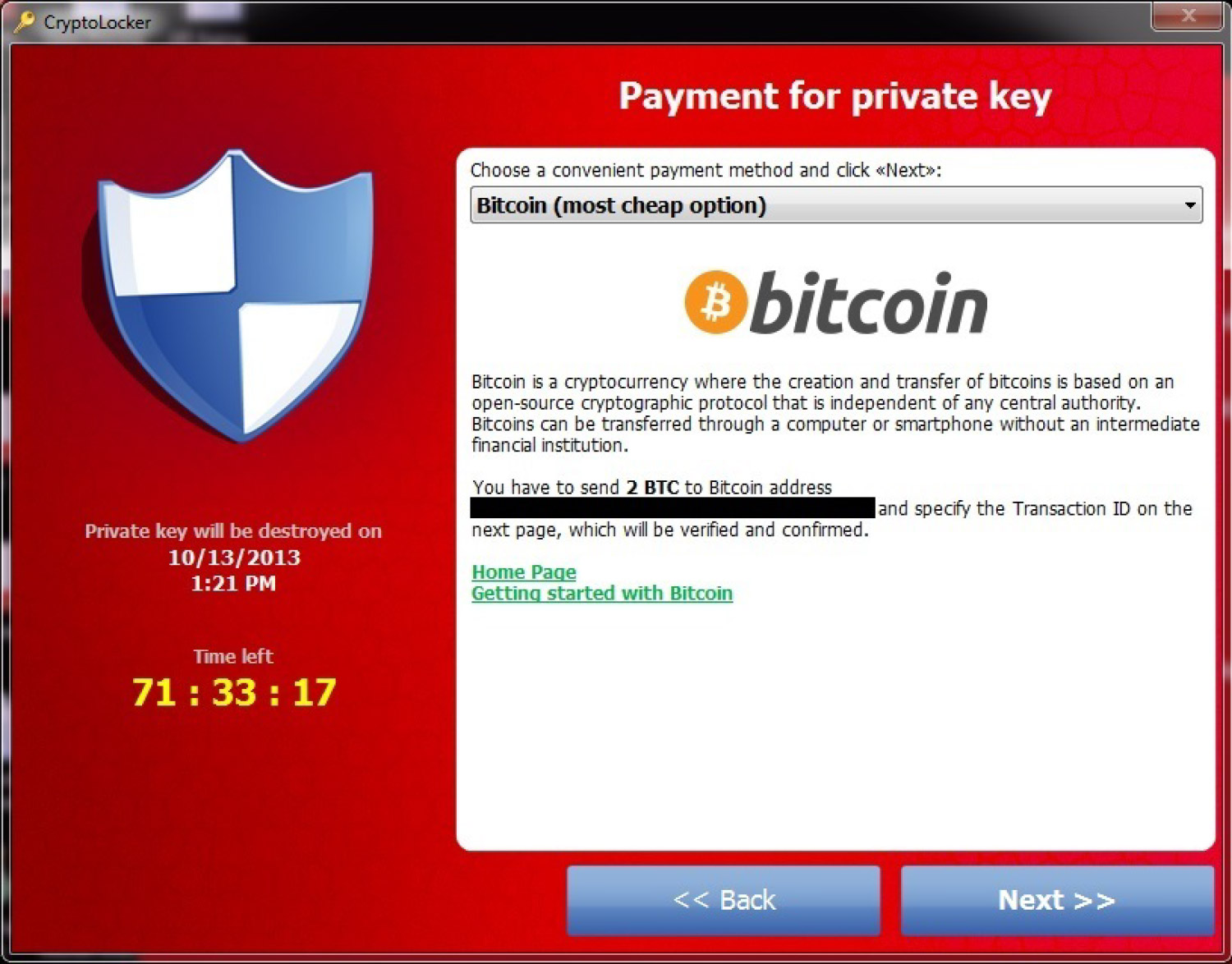 CryptoLocker example