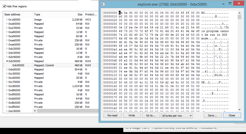 loader overwrites its original executable with the 32-bit version of calc