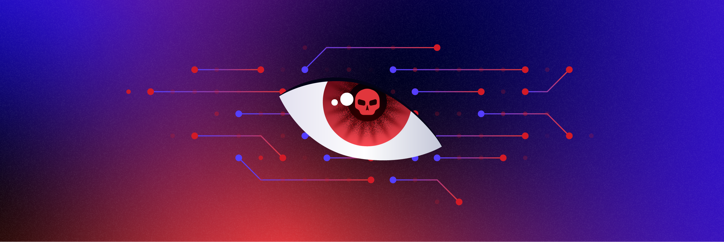 eyeball with skull, threat detected