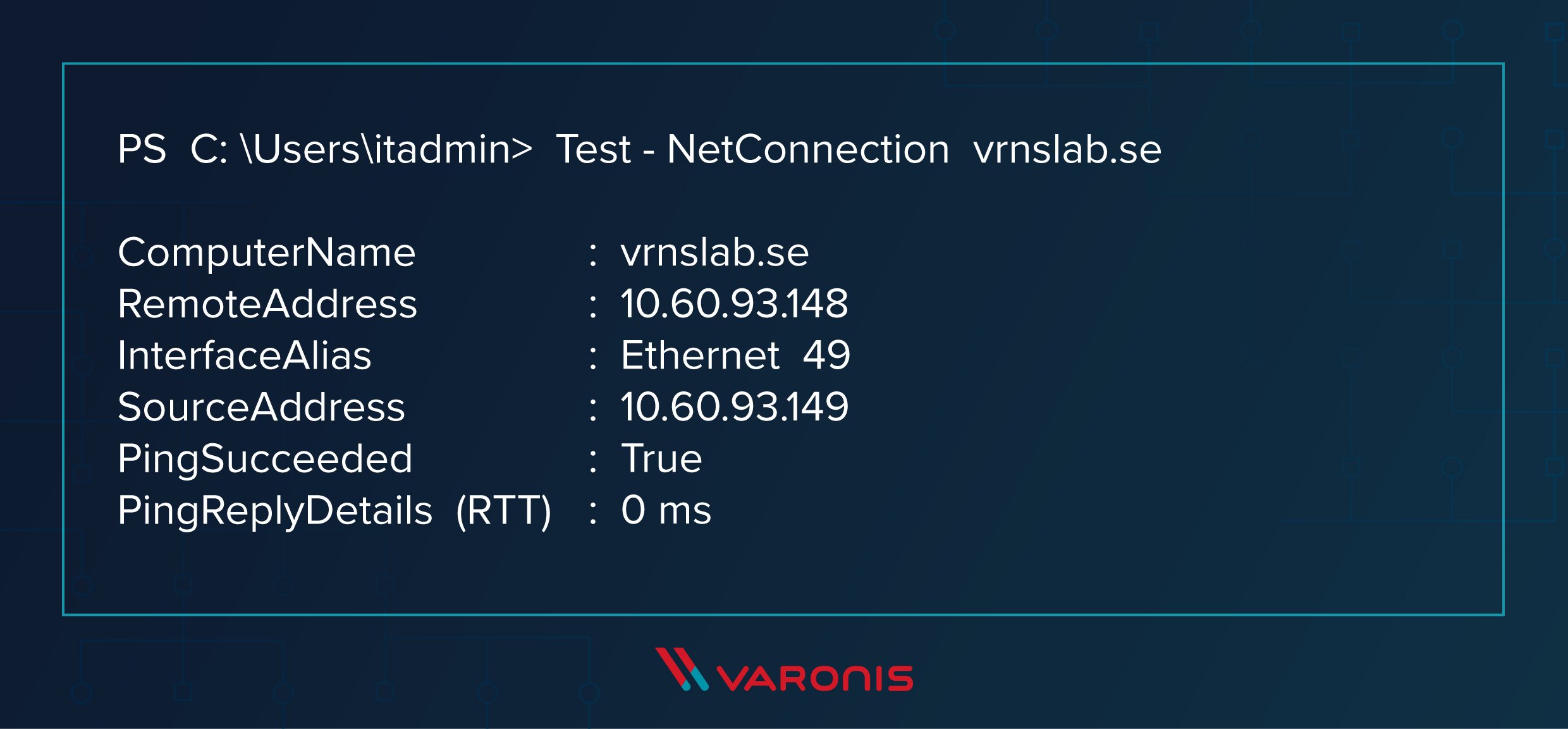 ping domain controller