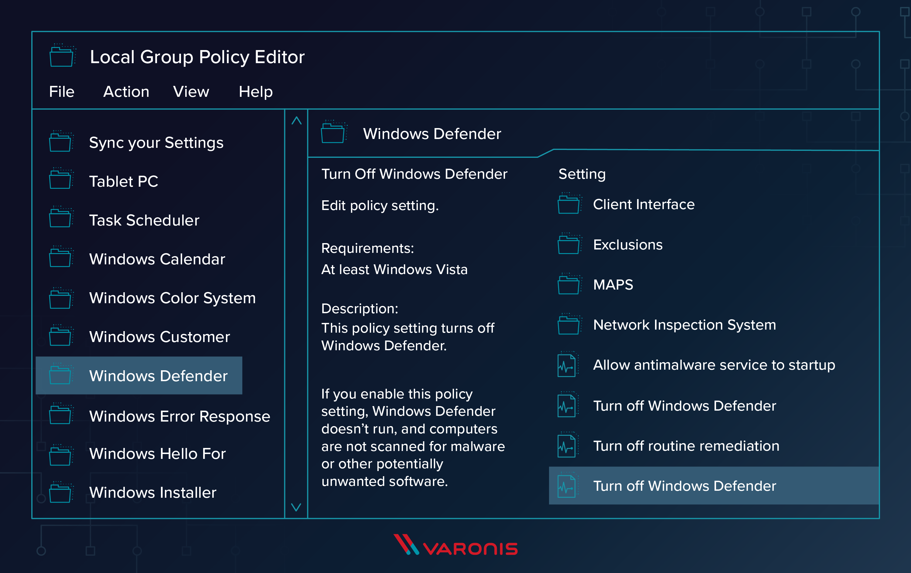 local group policy editor illustrated screenshot