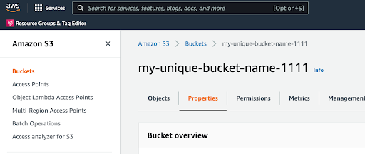 S3 Bucket Properties
