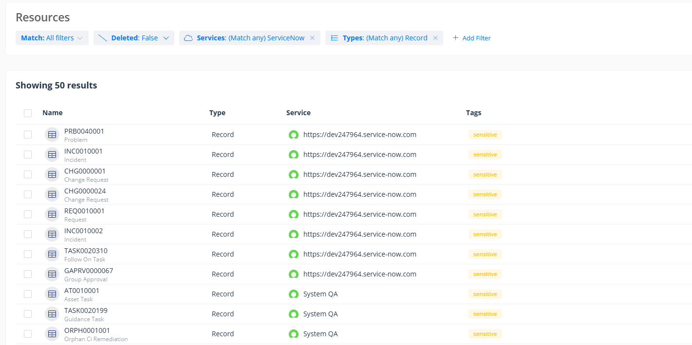 ServiceNow audit view