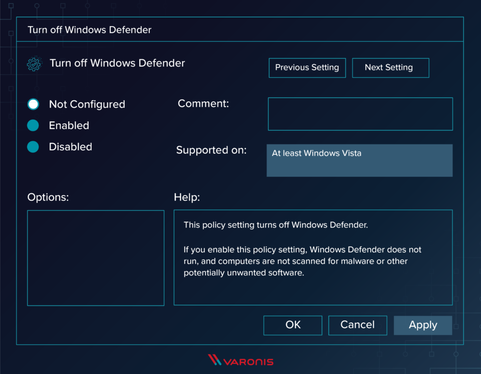 Deaktivierung von Windows Defender durch Gruppenrichtlinie [behoben]